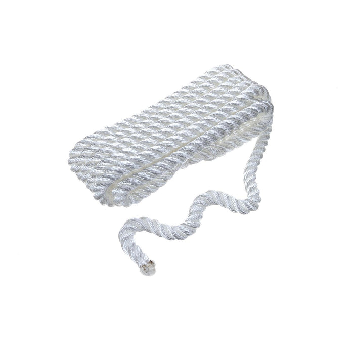 Seachoice 42551 3-Strand Twisted Nylon Dock Line, 1/2" x 15', White