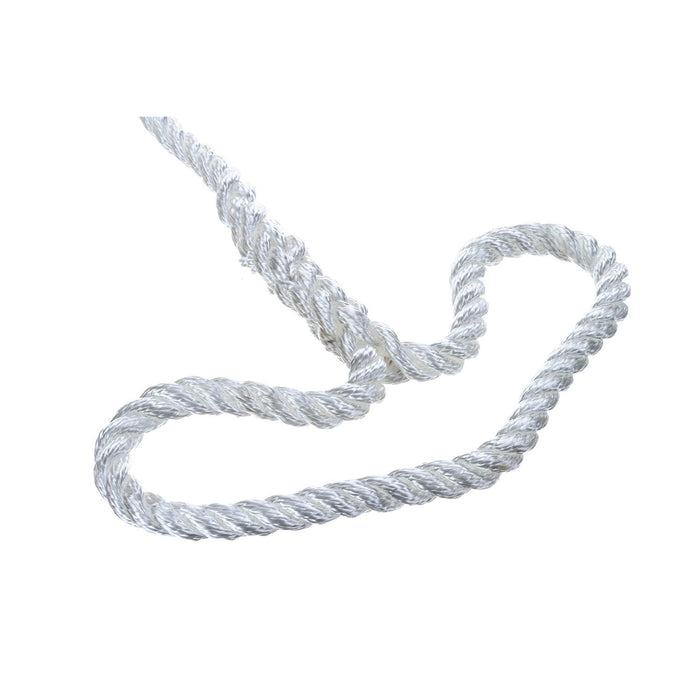 Seachoice 42561 3-Strand Twisted Nylon Dock Line, 1/2" x 20', White
