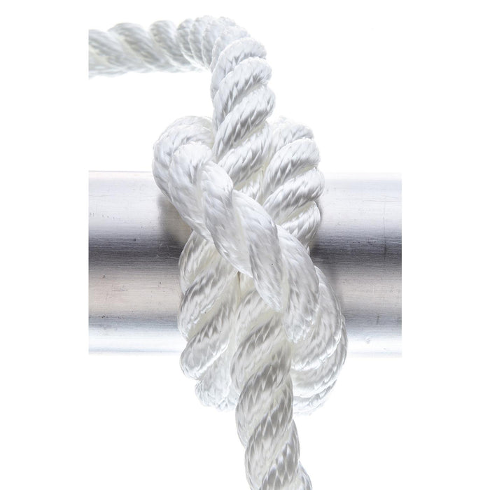 Seachoice 42561 3-Strand Twisted Nylon Dock Line, 1/2" x 20', White