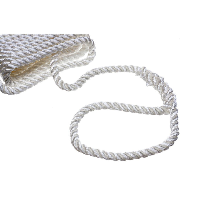 Seachoice 42591 3-Strand Twisted Nylon Dock Line, 5/8" x 20', White