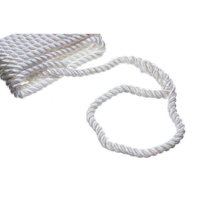 Seachoice 42601 3-Strand Twisted Nylon Dock Line, 5/8" x 25', White