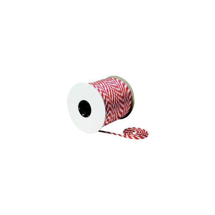 Seachoice 42770 Red/White Solid Braid MFP Multi-Purpose Spool (Derby Rope), 3/8" x 500'