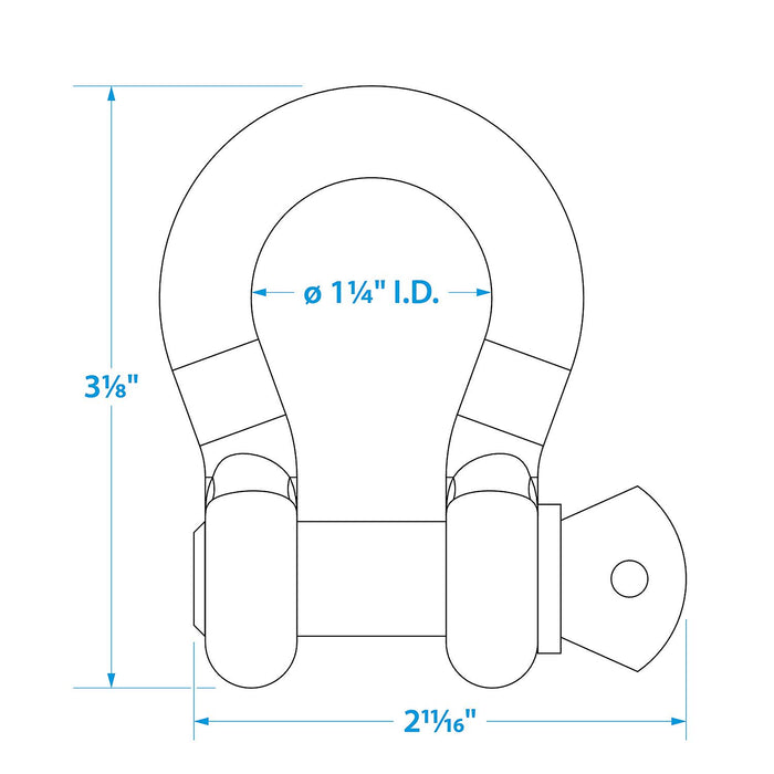 Seachoice Galvanized Anchor Shackle