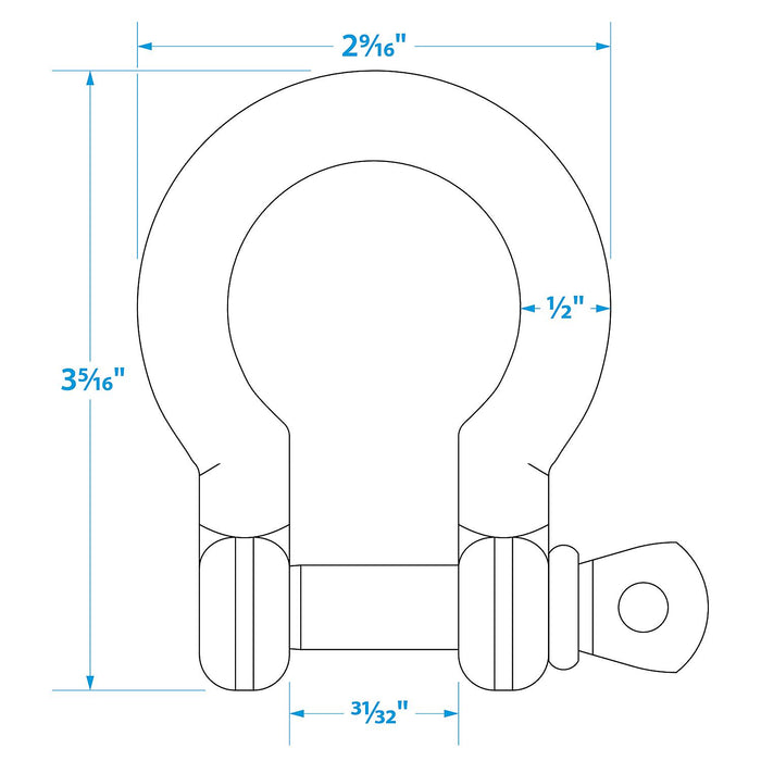 Seachoice Stainless Steel Anchor Shackle