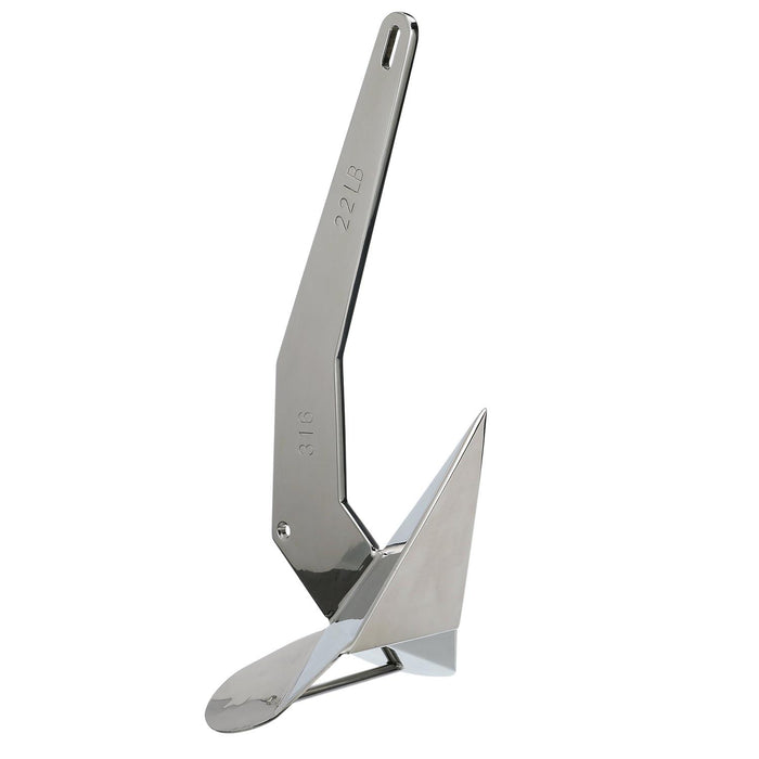 Seachoice 43850 Stainless Steel Plow Anchor, 22 lbs.