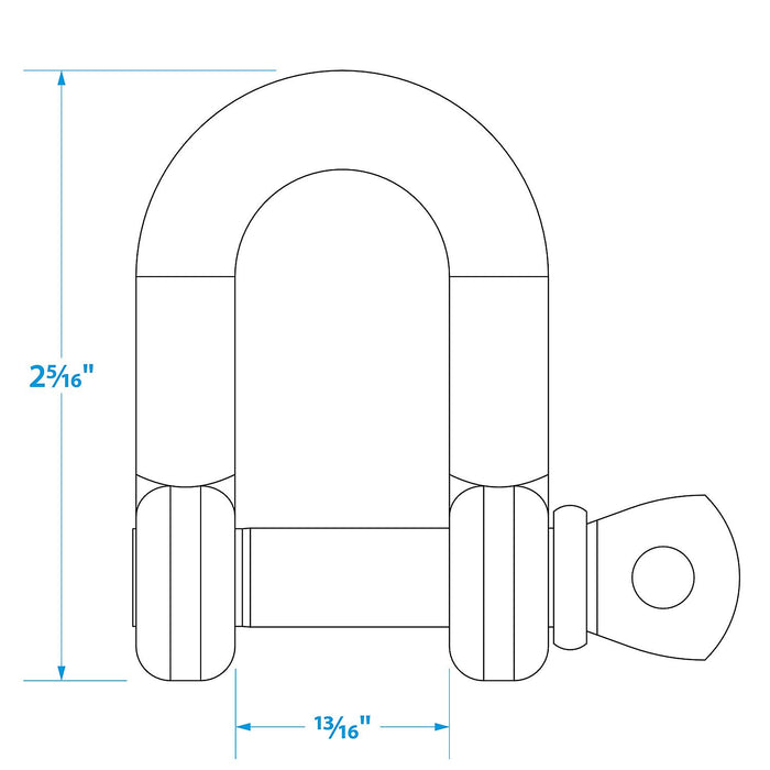 Seachoice Stainless Steel "D" Anchor Shackle