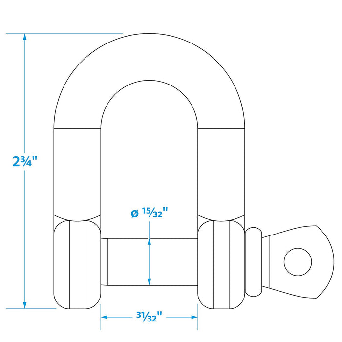 Seachoice Stainless Steel "D" Anchor Shackle