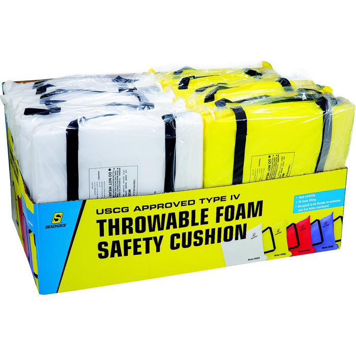 Seachoice 44950 Type IV Throwable Foam Safety Cushions in Retail Display Box