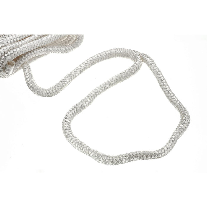 Seachoice 46951 Double-Braid Nylon Dock Line w/ Eye Splice, Pre-Shrunk, Heat Stabilized, 5/8 In. X 30 Ft., White