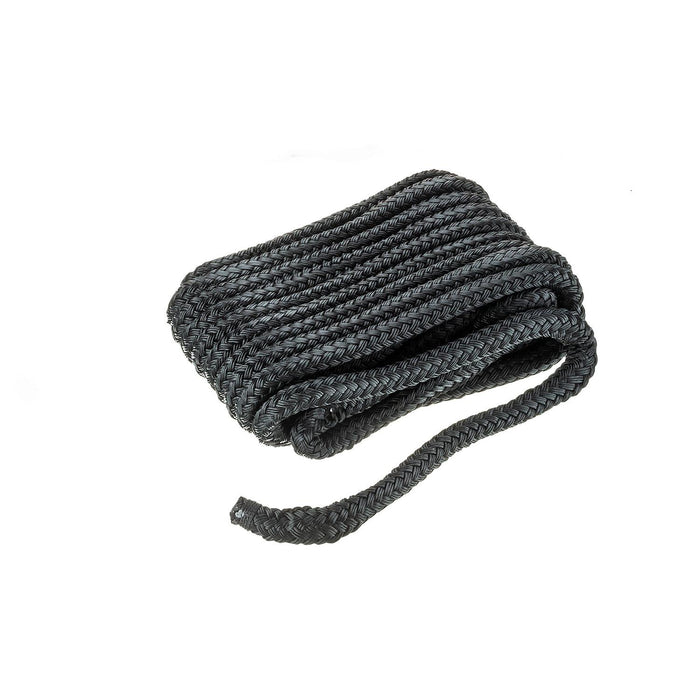 Seachoice 46961 Double-Braid Nylon Dock Line w/ Eye Splice, Pre-Shrunk, Heat Stabilized, 5/8 In. X 30 Ft., Black