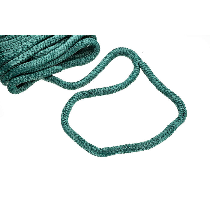 Seachoice 46981 Double-Braid Nylon Dock Line w/ Eye Splice, Pre-Shrunk, Heat Stabilized, 5/8 In. X 30 Ft., Forest Green