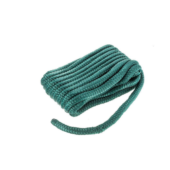 Seachoice 46981 Double-Braid Nylon Dock Line w/ Eye Splice, Pre-Shrunk, Heat Stabilized, 5/8 In. X 30 Ft., Forest Green