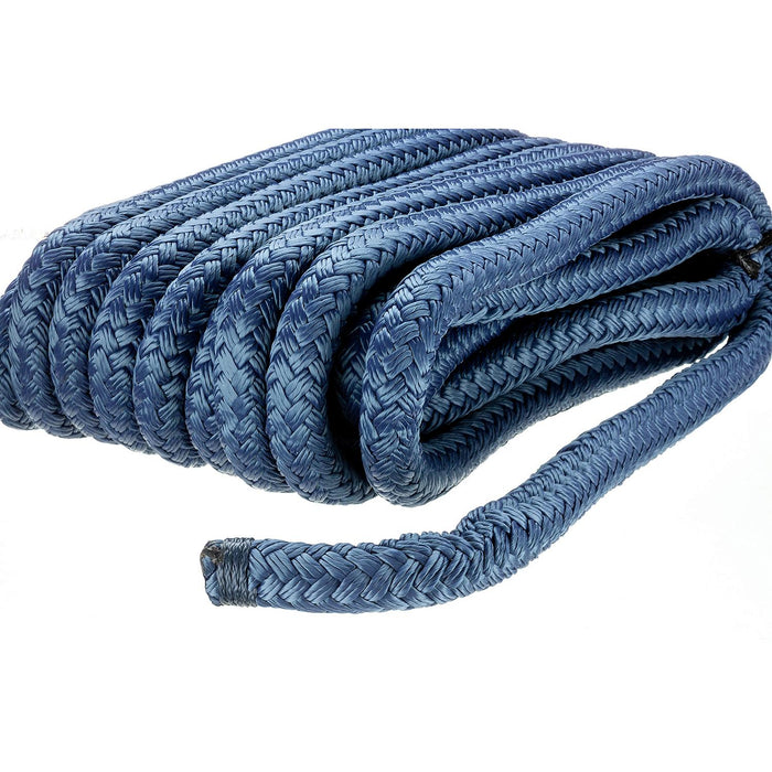 Seachoice Double-Braid Nylon Dock Line w/ Eye Splice, Pre-Shrunk, Heat Stabilized, 5/8 In. X 30 Ft., Navy Blue