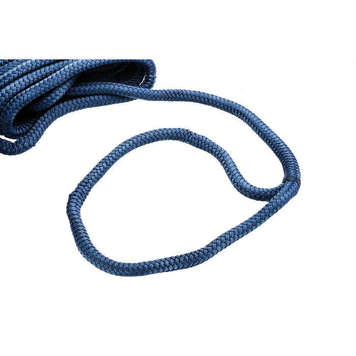 Seachoice Double-Braid Nylon Dock Line w/ Eye Splice, Pre-Shrunk, Heat Stabilized, 5/8 In. X 30 Ft., Navy Blue