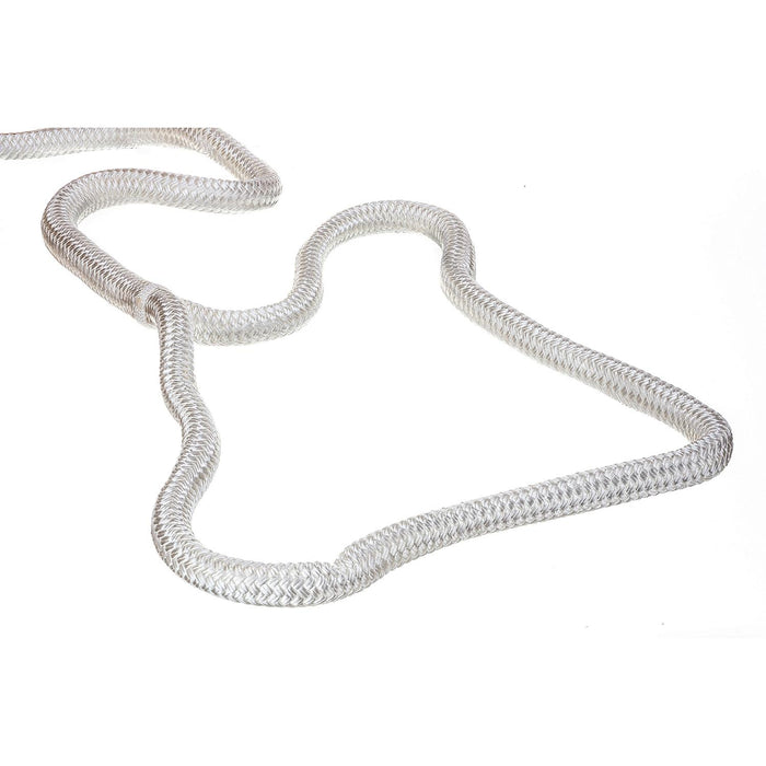 Seachoice Double-Braid Nylon Dock Line w/ Eye Splice, Pre-Shrunk, Heat Stabilized, 3/4 In. X 25 Ft., White