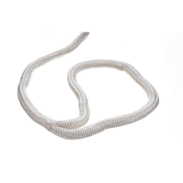 Seachoice Double-Braid Nylon Dock Line w/ Eye Splice, Pre-Shrunk, Heat Stabilized, 3/4 In. X 50 Ft., White