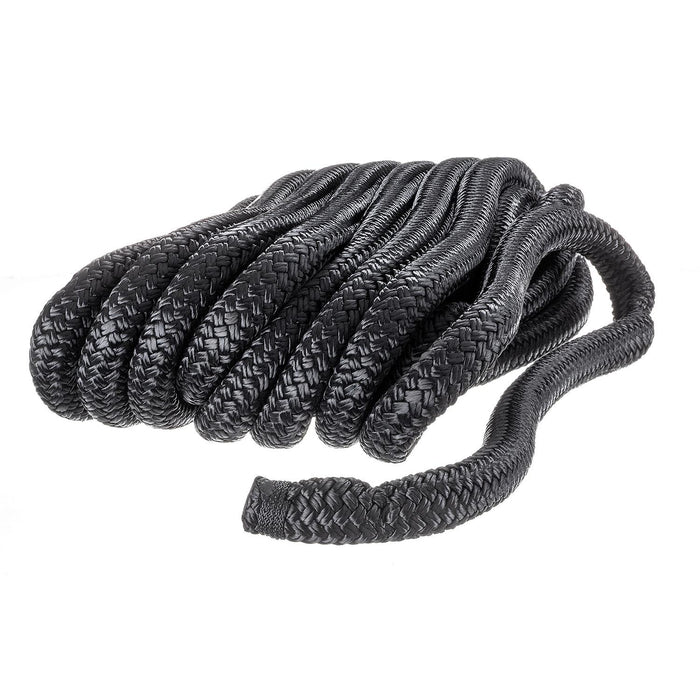Seachoice Double-Braid Nylon Dock Line w/ Eye Splice, Pre-Shrunk, Heat Stabilized, 3/4 In. X 35 Ft., Black