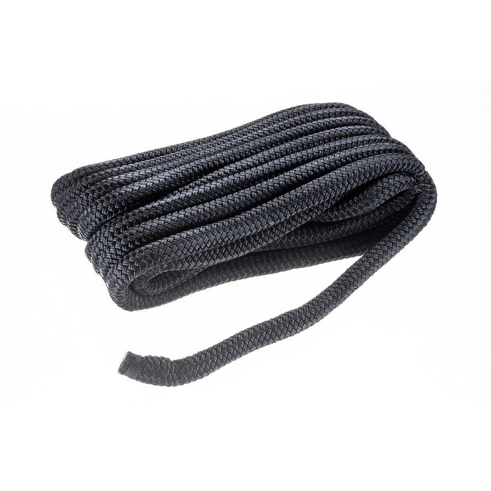 Seachoice Double-Braid Nylon Dock Line w/ Eye Splice, Pre-Shrunk, Heat Stabilized, 3/4 In. X 35 Ft., Black