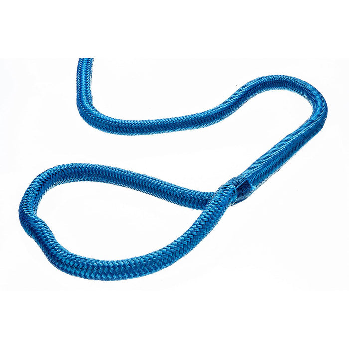 Seachoice Double-Braid Nylon Dock Line w/ Eye Splice, Pre-Shrunk, Heat Stabilized, 3/4 In. X 50 Ft., Blue