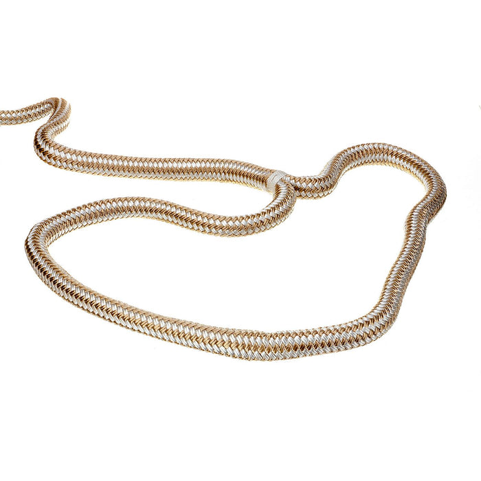 Seachoice Double-Braid Nylon Dock Line w/ Eye Splice, Pre-Shrunk, Heat Stabilized, 3/4 In. X 35 Ft., Gold White