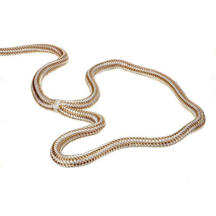 Seachoice Double-Braid Nylon Dock Line w/ Eye Splice, Pre-Shrunk, Heat Stabilized, 3/4 In. X 50 Ft., Gold White