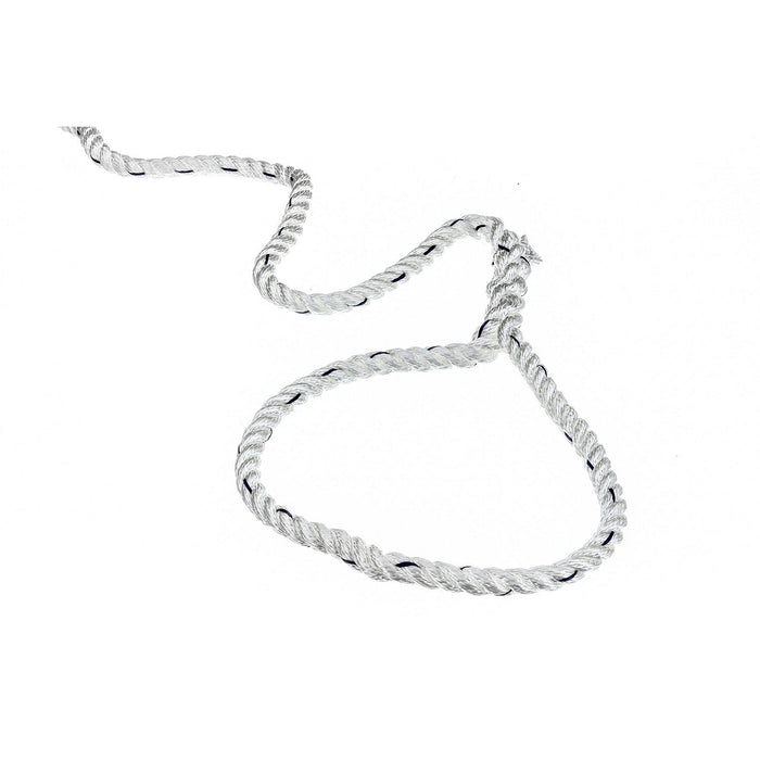 Seachoice 47561 Premium 3-Strand Twisted Nylon Dock Line, White w/ Blue Tracer, 1/2" x 20'