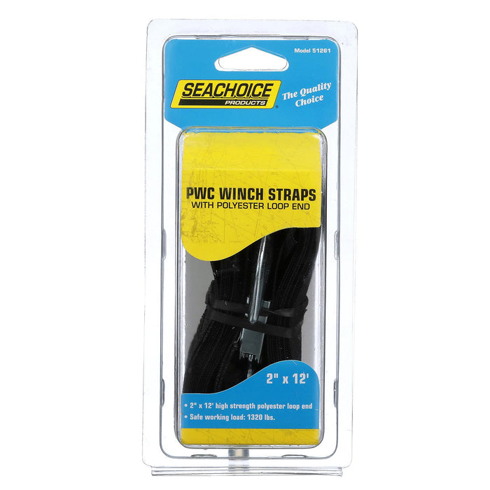 Seachoice 51261P PWC Winch Strap With Loop End 2" x 12'