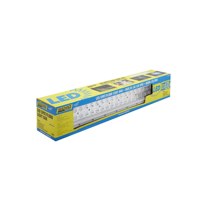 Seachoice UCL20CWSCH 51673 LED Spot/Flood Light Bar, Black Housing, 40 LEDs, 21.26", 12/24V