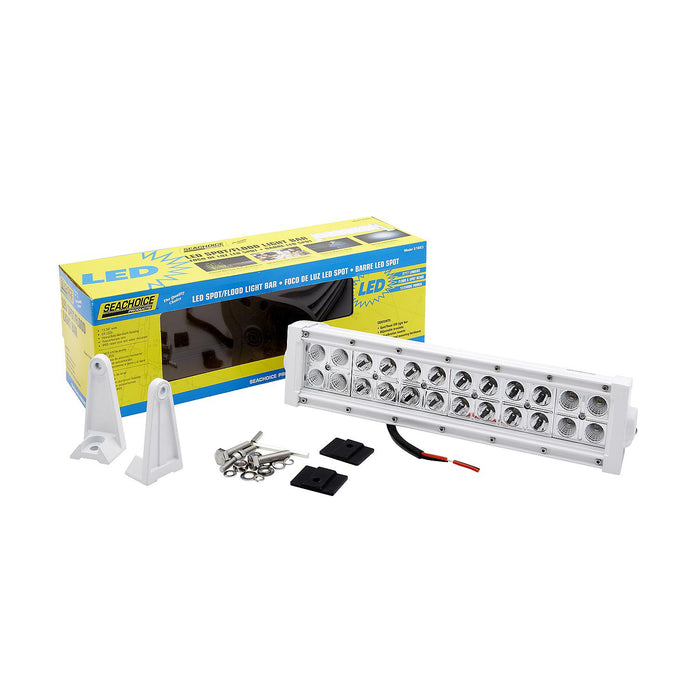 Seachoice UCL21CWSCH 51683 LED Spot/Flood Light Bar, White Housing 24 LEDs, 13.6", 12/24V