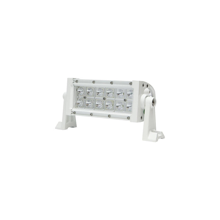 Seachoice UCL23CWSCH 51703 LED Spot/Flood Light Bar, White Housing, 12 LEDs, 7.25", 12/24V