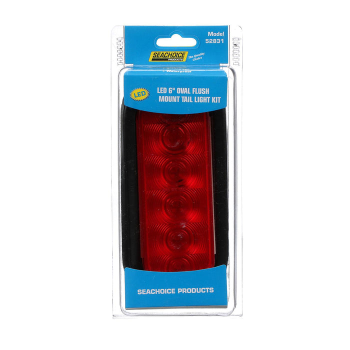 Seachoice STL12RKSCH 52831 LED 6" Oval Sealed Tail Light Kit For Flush Mount