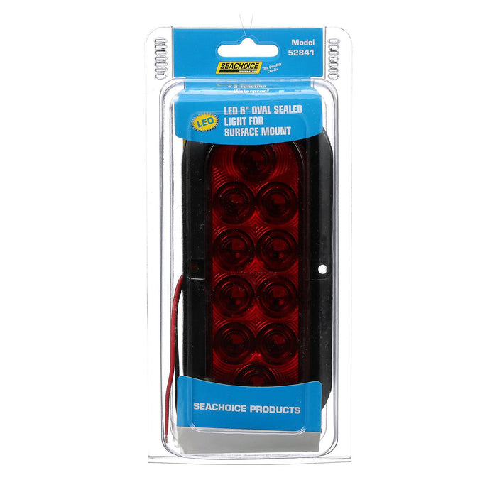 Seachoice STL78RKSCH 52841 LED 6" Oval Sealed Lights For Surface Mount