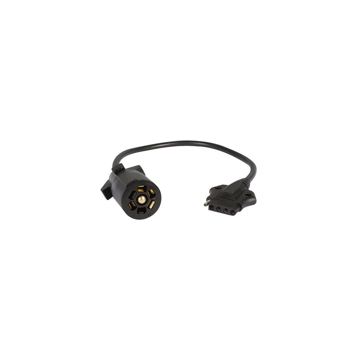 Seachoice A57WHSC 52981 7-Way Round to 5-Way Flat Adapter With Lead