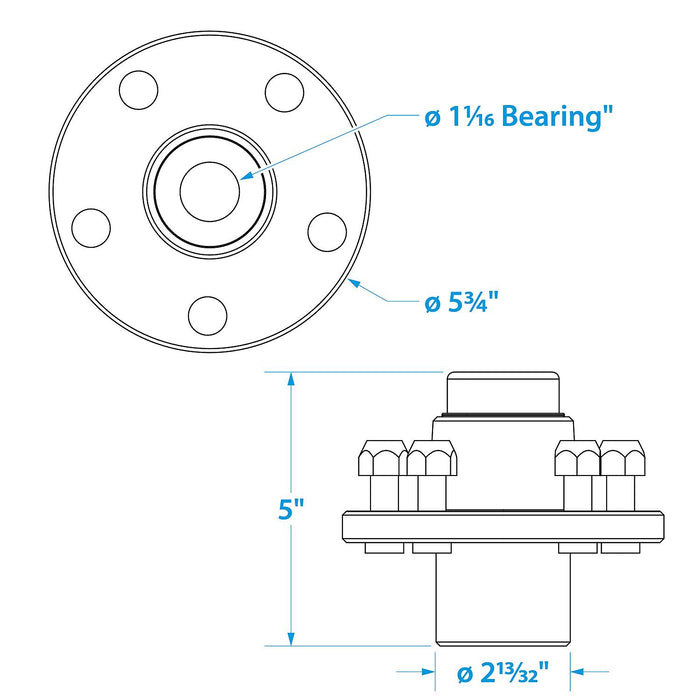Seachoice Galvanized Trailer Wheel Hub