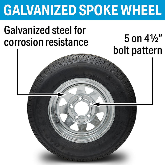 Seachoice KR35 Galvanized Spoke Radial Tire & Wheel Assembly