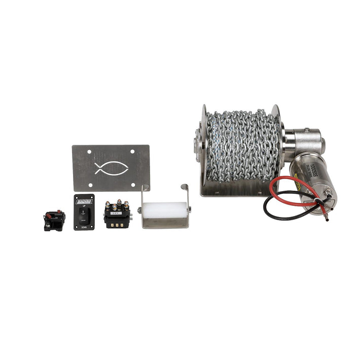 Seachoice 6008 53721 Stainless Steel Drum Winch Kit, Deluxe Series 1000