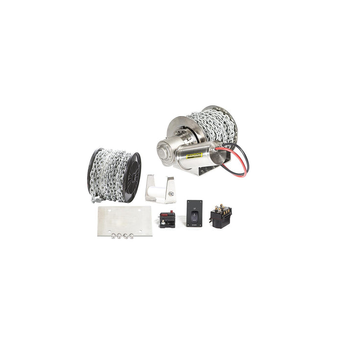 Seachoice 6008 53721 Stainless Steel Drum Winch Kit, Deluxe Series 1000