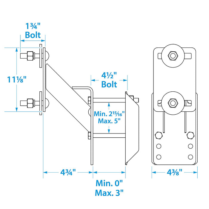 Seachoice 50-53881 Side Mount Spare Tire Carrier