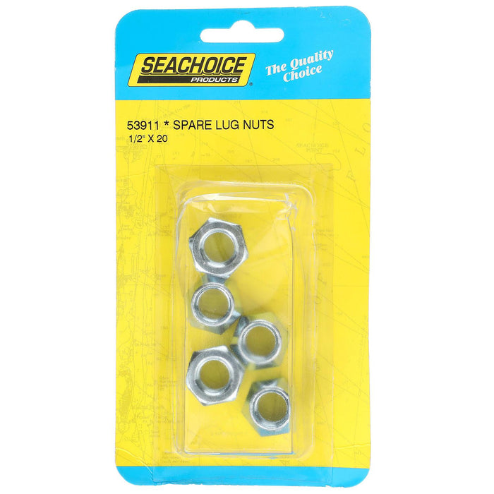 Seachoice 53911 Spare Lug Nuts 1/2-20 (5 Per Pack)