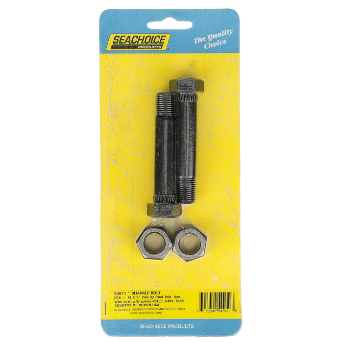 Seachoice 54911 Shackle Bolts 9/16-18 x 3" (Pair Per Pack)