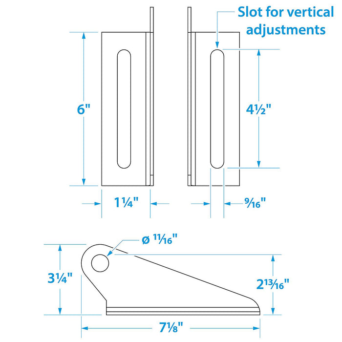 Seachoice 55530 Split Keel Roller Bracket (2 Per Pack)