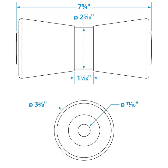 Seachoice Heavy Duty Keel Roller - 5/8" ID (Bulk)