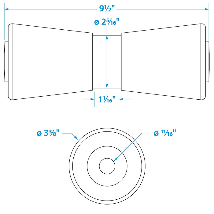 Seachoice Heavy Duty Keel Roller - 5/8" ID (Bulk)