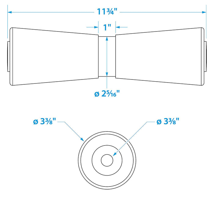 Seachoice Heavy Duty Keel Roller - 5/8" ID (Bulk)