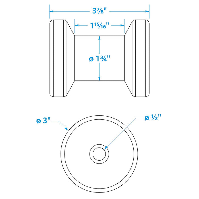Seachoice 56140 Spool Roller-4 -1/2 Id(Bulk)