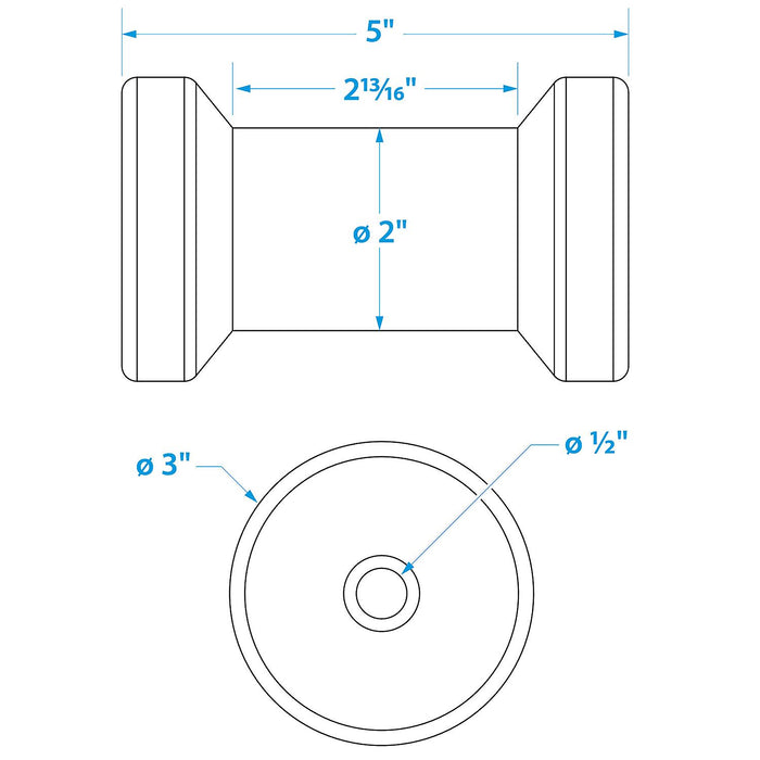 Seachoice 56180 Spool Roller-5 -1/2 Id(Bulk)