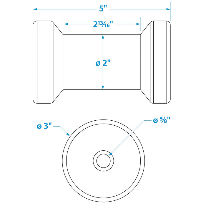 Seachoice 50-56190 Spool Roller-5 -5/8 Id(Bulk)