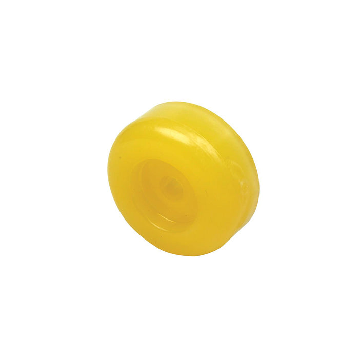 Seachoice 56620 Non-Marking TP Yellow Rubber Roller End Cap 3-1/2" w/ 1-1/4" ID, Hole