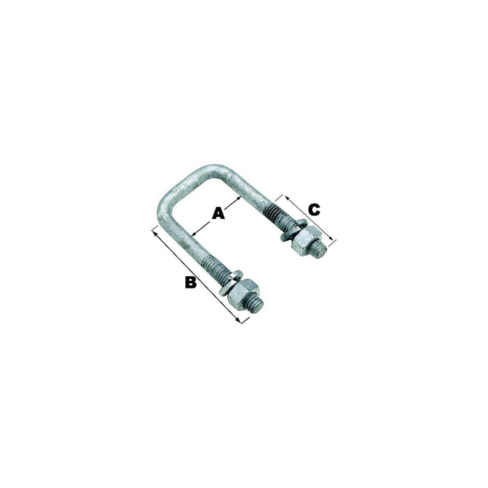 Seachoice 57210 Sq U-Bolt-2 1/16X2 13/16(Bulk)