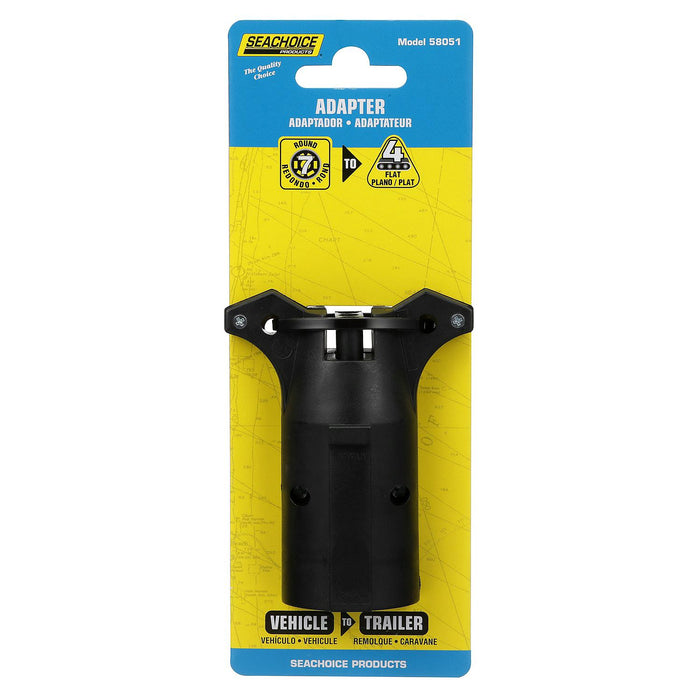 Seachoice 58051 7-Way RV Style to 4-Flat